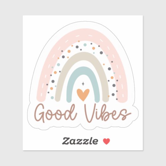 Goede Vibes Boho Rainbow Sticker (Vel)