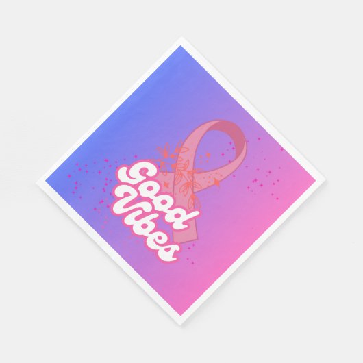 Goede Vibes borstkanker Servet (Hoek)