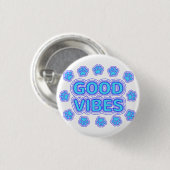 Goede Vibes Cartoon Dog schildert afdrukken Ronde Button 3,2 Cm (Voorkant /achterkant)