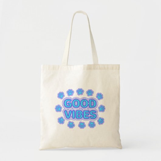 Goede Vibes Cartoon Dog schildert afdrukken Tote Bag (Voorkant)