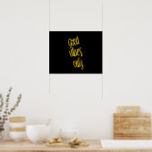 Goede Vibes citeert slechts gouden Faux Folie Vibe Poster (Keuken)