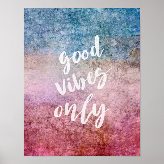 goede vibes citeren alleen poster wall art (Voorkant)