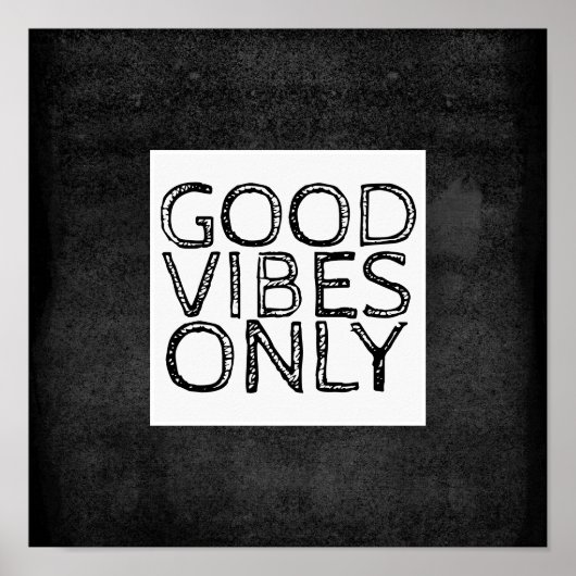 goede vibes citeren alleen poster wall art (Voorkant)