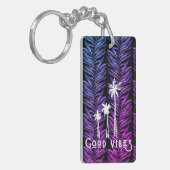 Goede vibes Costa Rica Tropische palmboom Sleutelhanger (Voorkant Links)
