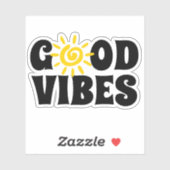 Goede vibes | Custom gesneden vinyl Sticker (Vel)