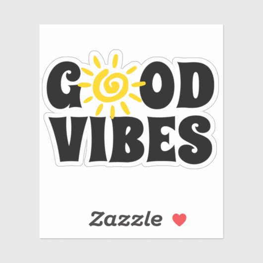 Goede vibes | Custom gesneden vinyl Sticker (Vel)