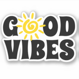 Goede vibes | Custom gesneden vinyl Sticker