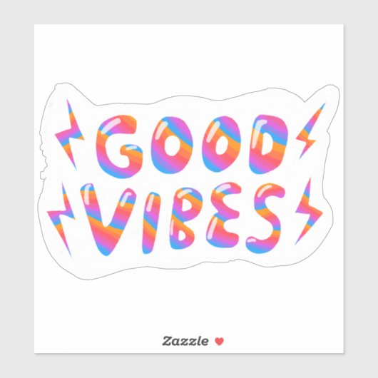 GOEDE VIBES Cute Colorful & Fun Sticker (Vel)
