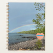Goede Vibes- Dubbele Regenbogen boven Isle Royale Planner (Voorkant)