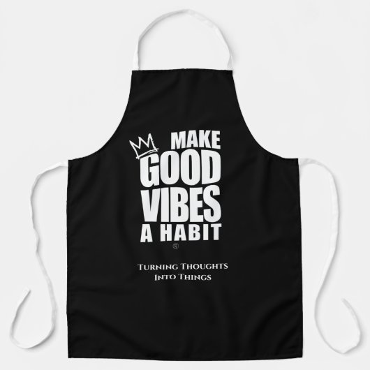 GOEDE VIBES EEN HABIT MAKEN | Apron Schort (Voorkant)