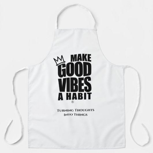 GOEDE VIBES EEN HABIT MAKEN | Apron Schort (Voorkant)