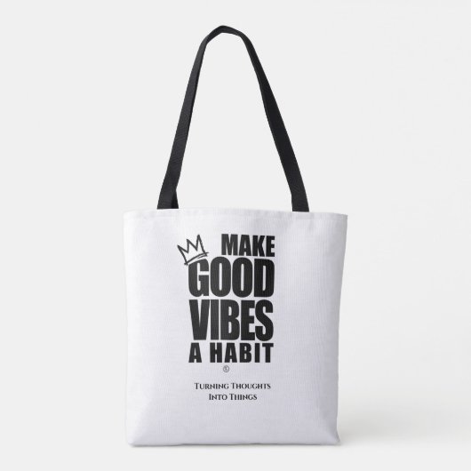 GOEDE VIBES EEN HABIT MAKEN | CANVAS TAS (Achterkant)