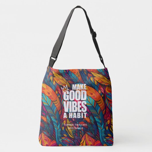 GOEDE VIBES EEN HABIT MAKEN | CANVAS TAS (Achterkant)