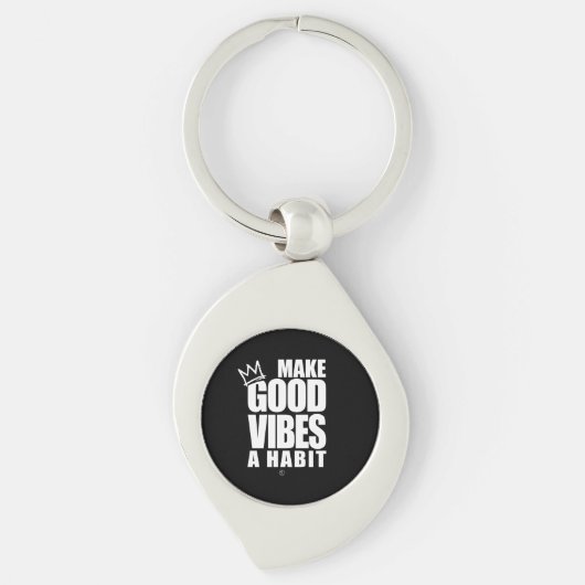 GOEDE VIBES EEN HABIT MAKEN | Metalen sleutelhange Sleutelhanger (Voorkant)