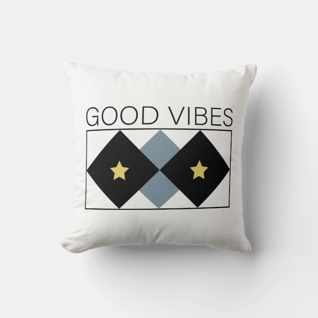 Goede Vibes eenvoudig en impactvol ontwerp Kussen (Voorkant)