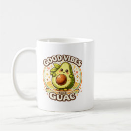 Goede Vibes En Guac Schattig Retro Avocado Aesthe Koffiemok