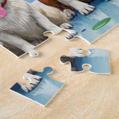 Goede vibes en natte neuzen Speelse doodles Legpuzzel (Zijkant)