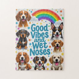 Goede vibes en natte neuzen Speelse doodles Legpuzzel