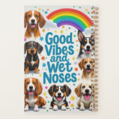 Goede vibes en natte neuzen Speelse doodles Planner (Achterkant)
