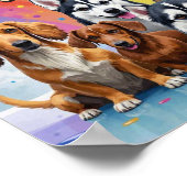 Goede vibes en natte neuzen Speelse doodles Poster (Hoek)