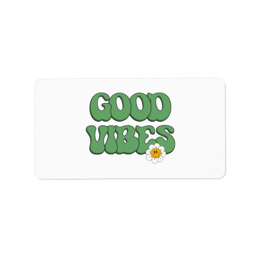 Goede Vibes Etiket (Voorkant)