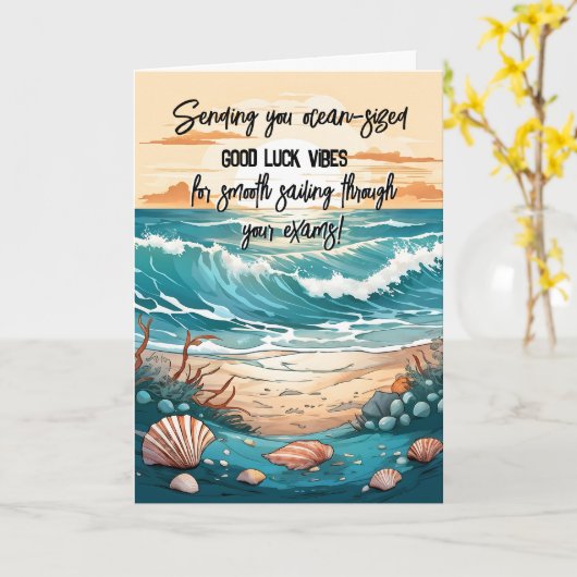 goede vibes GCSE ALevel SAT Kaart (Gele Bloem)