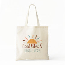 Goede Vibes & Gentle Rises Boho Canvas tas