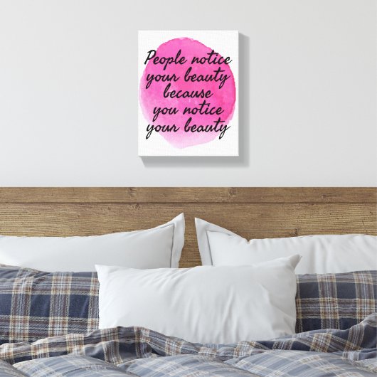 goede vibes - gezegden voor zelfliefde en zelfzorg canvas afdruk (Insitu (Slaapkamer))