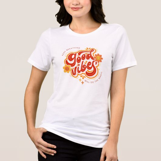 Goede Vibes Graphic T-shirt in Soft Tri Blend (Voorkant)