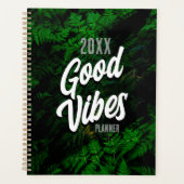 Goede Vibes Green Leaf Design Planner (Voorkant)