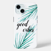 Goede vibes Groene palmboombladeren Case-Mate iPhone Case (Achterkant)
