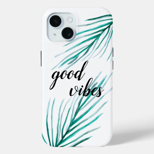 Goede vibes Groene palmboombladeren Case-Mate iPhone Case (Achterkant)