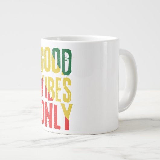 Goede vibes grote koffiekop (Voorkant rechts)