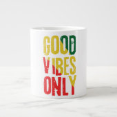 Goede vibes grote koffiekop (Voorkant)