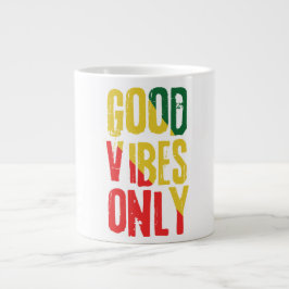 Goede vibes grote koffiekop