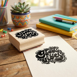 Goede Vibes Gumstempel Rubberstempel