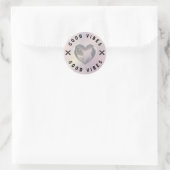 Goede Vibes Hart Sticker (Tas)