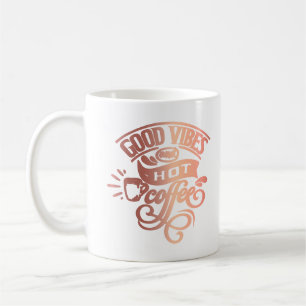 Goede Vibes Hete Koffie Hand Lettered Copper Shine Koffiemok