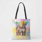 Goede Vibes Hippie Gnomes Tote Bag (Voorkant)