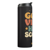 Goede Vibes & Hoge Scores Retro 70s Aangepaste Typ Thermosbeker (Gedraaid links)