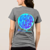 Goede vibes in de blues Tri-Blend shirt (Achterkant)