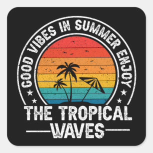 Goede vibes in de zomer-4343 vierkante sticker