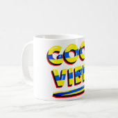 Goede vibes, inspirerend, tekst koffiemok (Voorkant links)