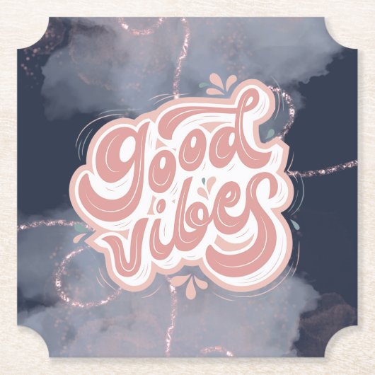 Goede Vibes Kartonnen Onderzetters (Voorkant)