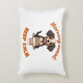 Goede Vibes & Koffie – Speelse Puppy Digitale Kuns Accent Kussen (Voorkant(Verticaal))