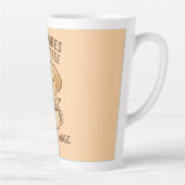 Goede Vibes & Koffie – Speelse Puppy Digitale Kuns Latte Mok (Rechts)