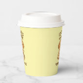 Goede Vibes & Koffie – Speelse Puppy Digitale Kuns Papieren Bekers (Links)