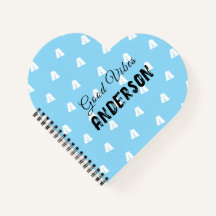 Goede vibes monogram met naam blauw