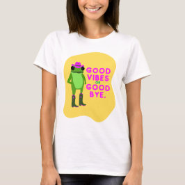 Goede Vibes of Totziens Kikker – Cowgirl Esthetiek T-shirt