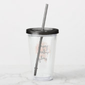 Goede Vibes Only Acryl Tumbler Acryl Drinkbeker (Achterkant)